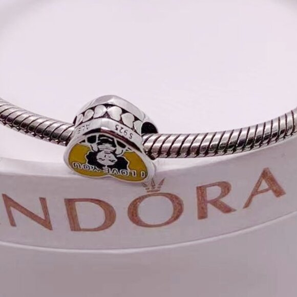 Pandora STAR WARS Han Solo Princess Leia I Love You, I Know Charm Heart - Picture 3 of 3